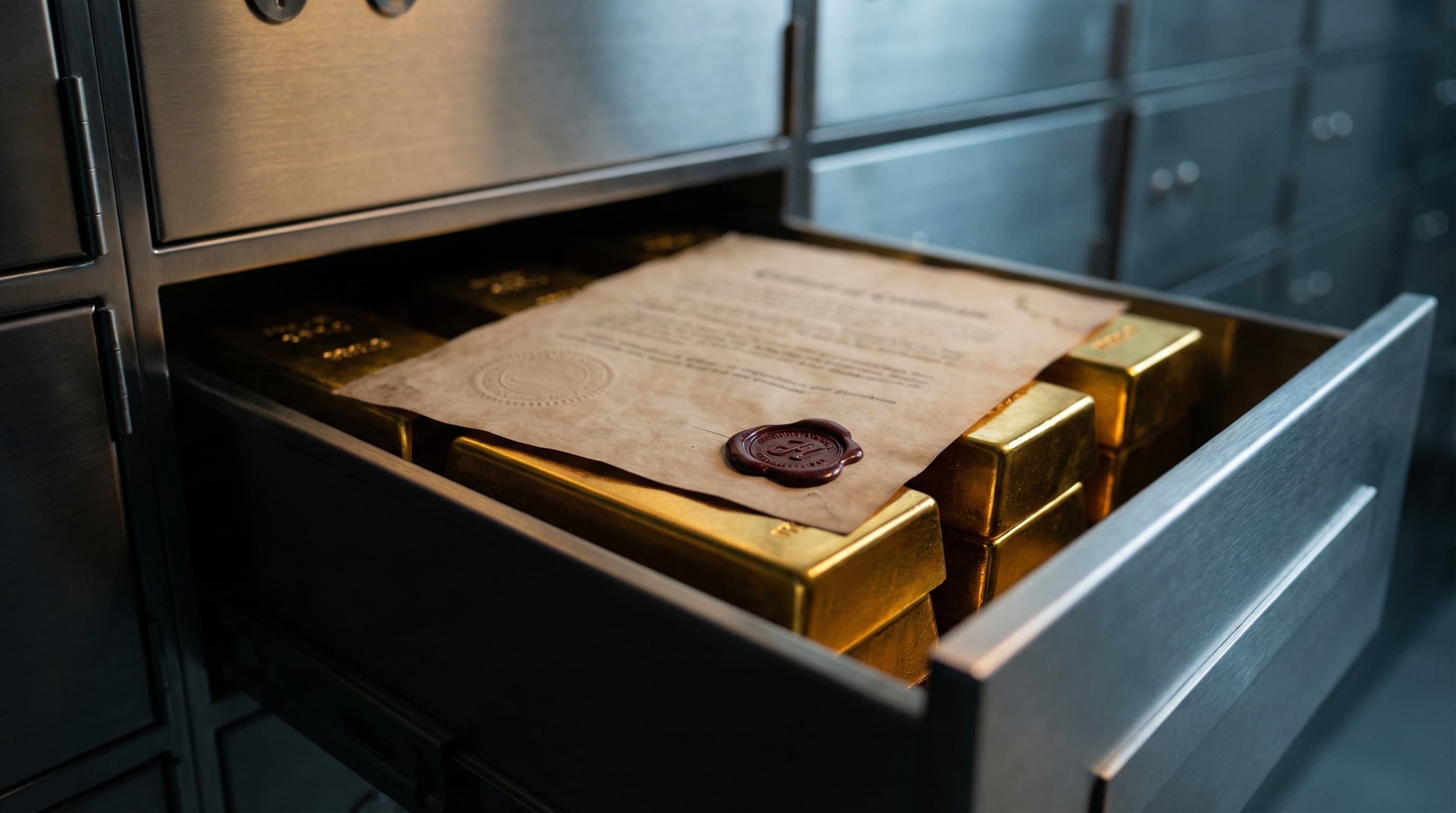 Insurance documentation with stored precious metals